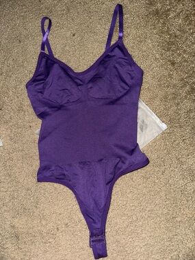 Purple Bodysuit with Adjustable Straps